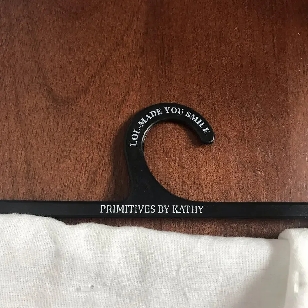 Primitives By Kathy NWT & Hanger White Cotton Black Graphic Dish Towel #101350